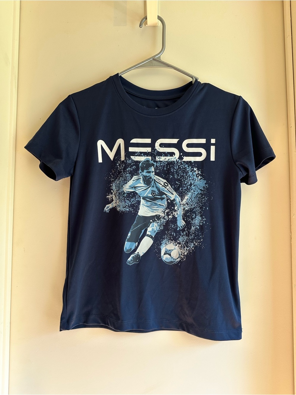 Messi Graphic Tee in Navy Blue